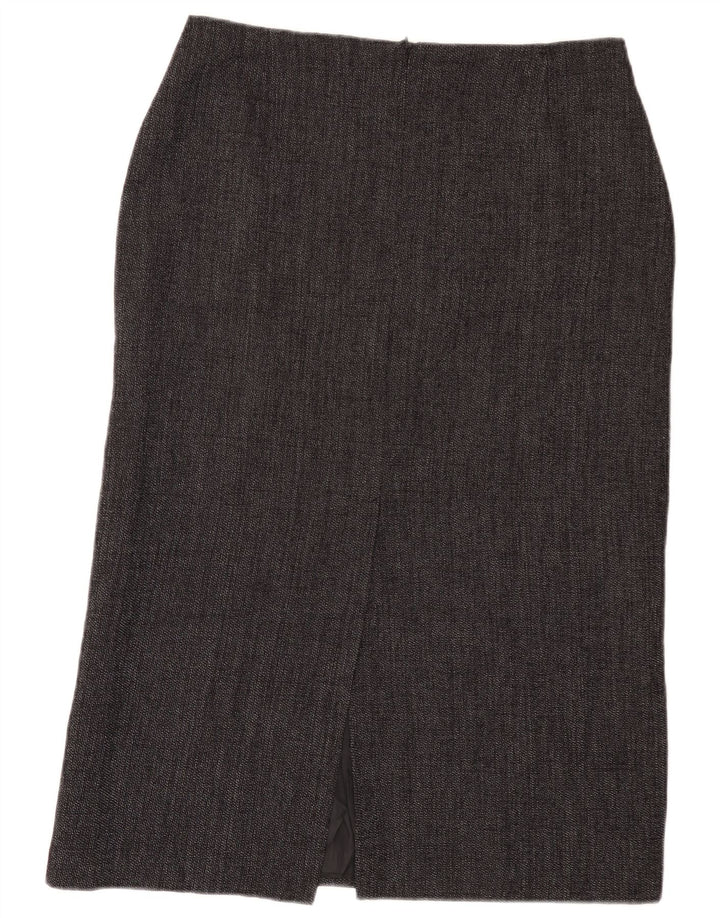 Marks & Spencer Damska prosta spódnica midi UK 14 duża W32 szara
