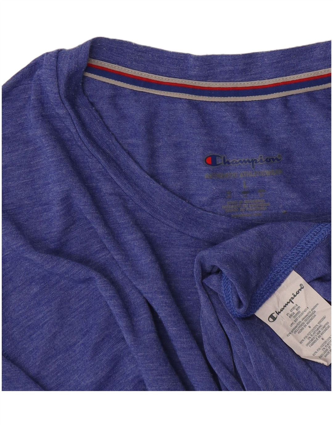 T-shirt męski Champion, duży, niebieski, nakrapiany poliester