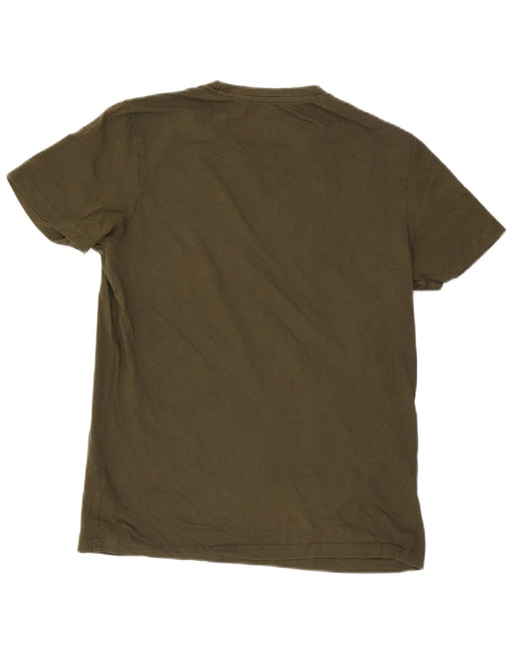 Męska koszulka z grafiką Jack & Jones, średnia, bawełniana khaki