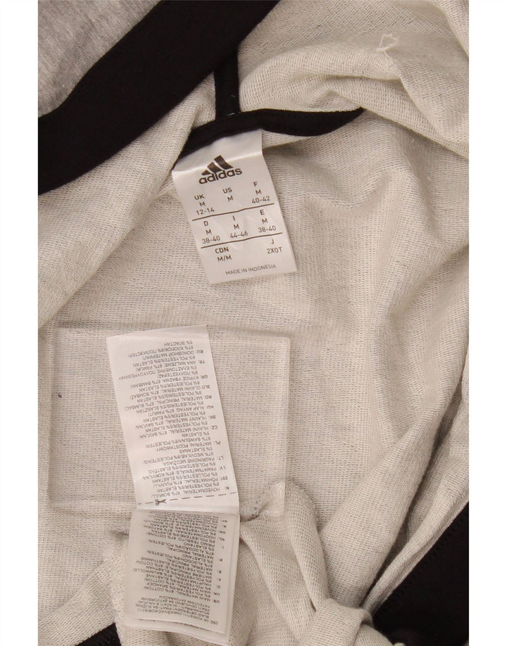 Damski sweter rozpinany ADIDAS z kapturem, UK 12/14, średni szary, blok kolorów