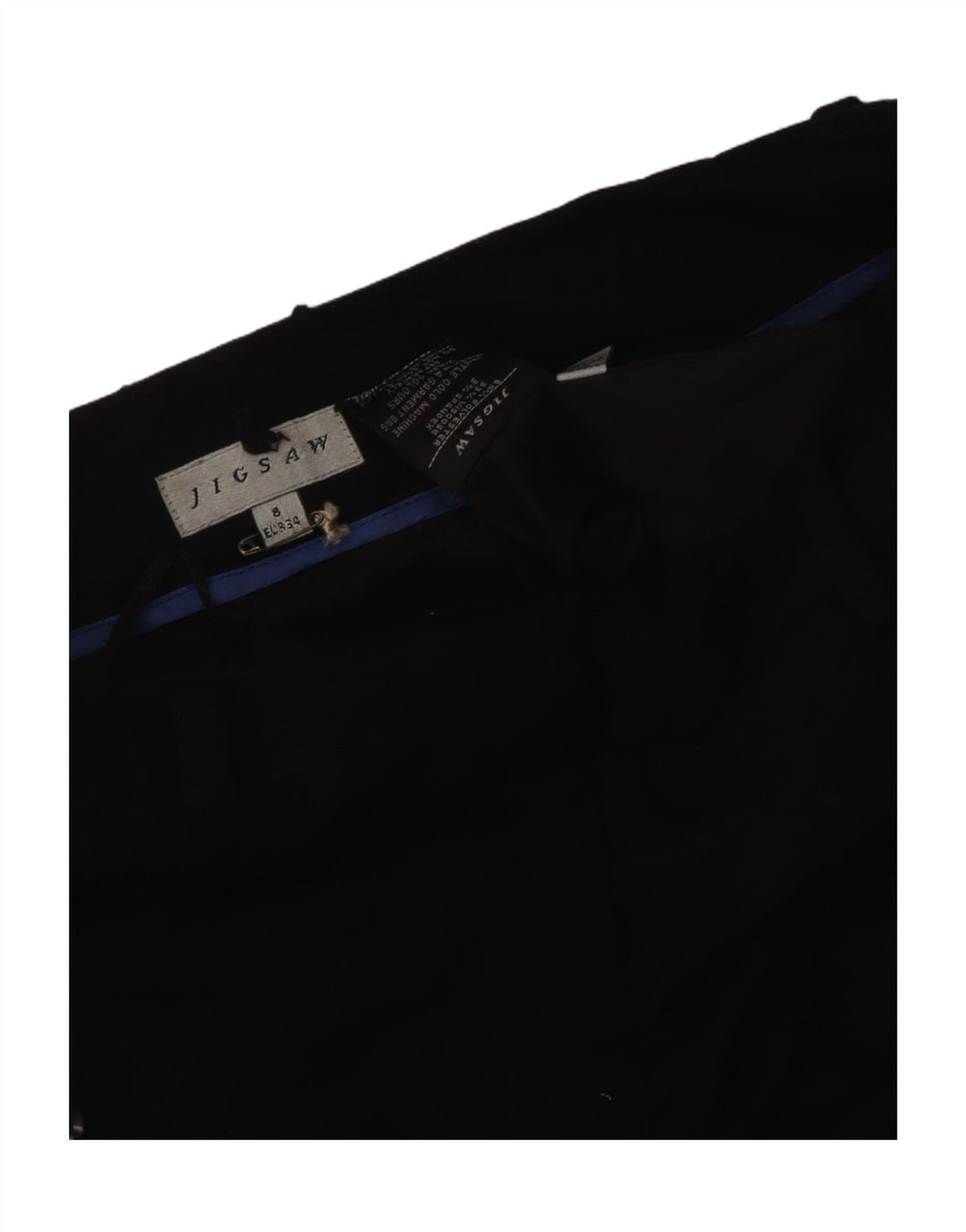 Damskie spodnie Chino Bootcut Jigsaw UK 8 Small W30 L31 Czarny poliester