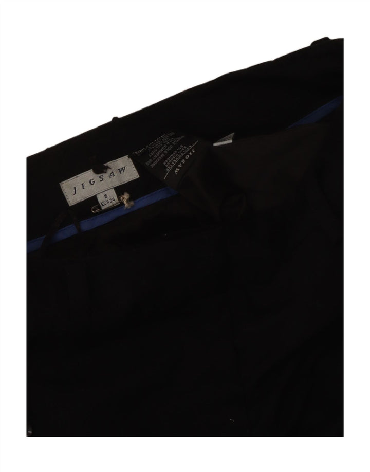 Damskie spodnie Chino Bootcut Jigsaw UK 8 Small W30 L31 Czarny poliester