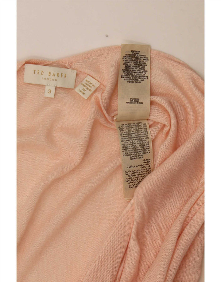 Damski sweter oversize o przedłużonym kroju Ted Baker, rozmiar 3, średni róż