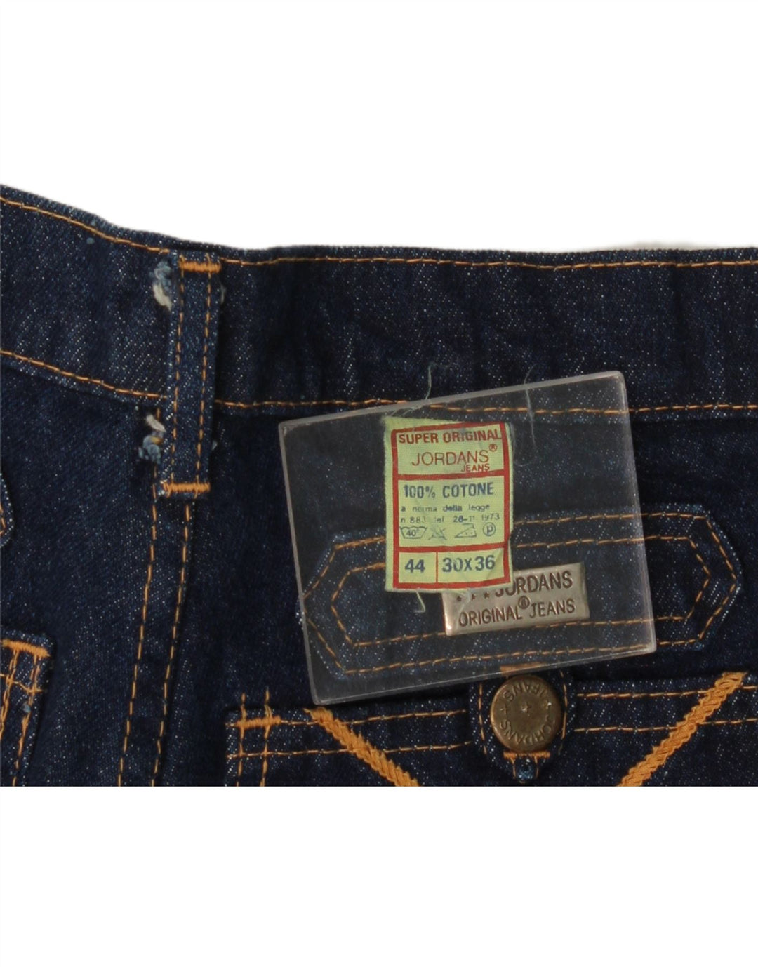 Vintage damskie dżinsy Bootcut W30 L33 granatowa bawełna