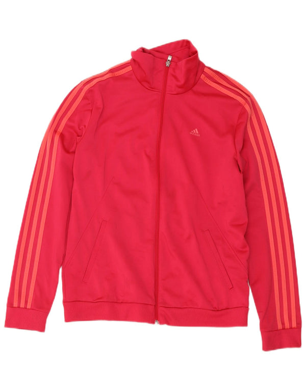 Damska kurtka dresowa Adidas UK 12/14 Średni różowy poliester sportowy