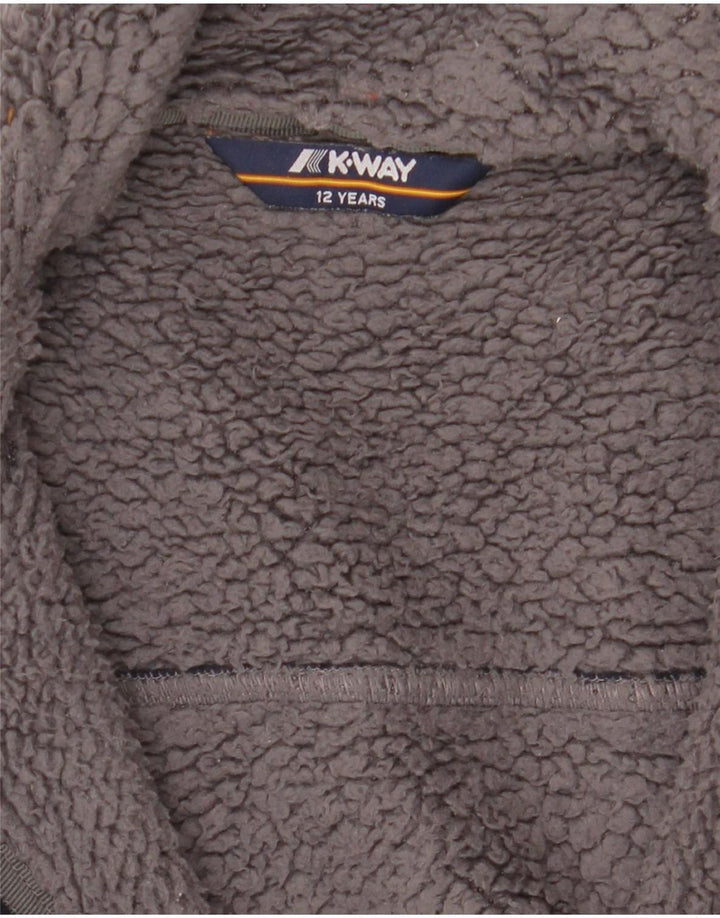 Chłopięca kurtka polarowa K-Way Sherpa 11-12 lat, granatowa, poliester