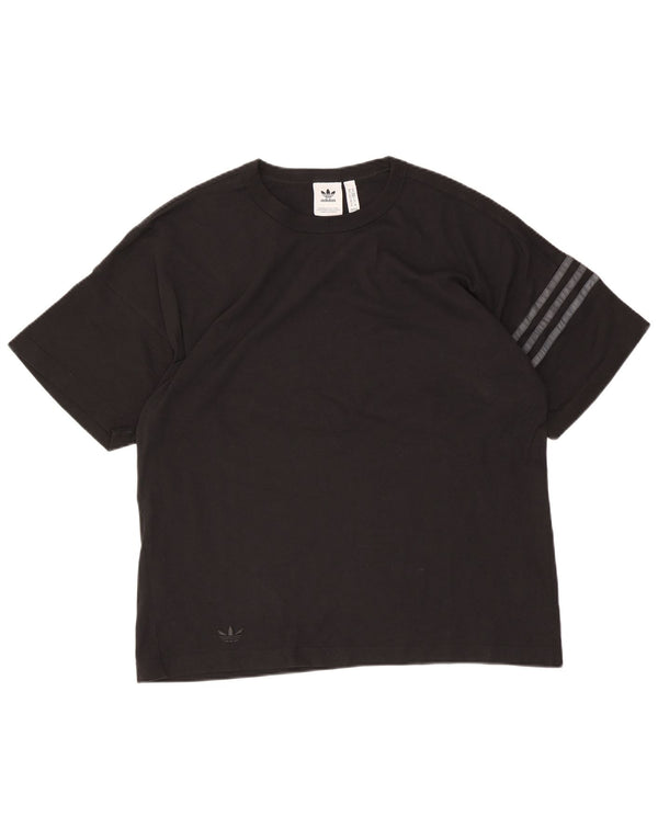 Adidas Mens T-Shirt Top Medium Black Cotton