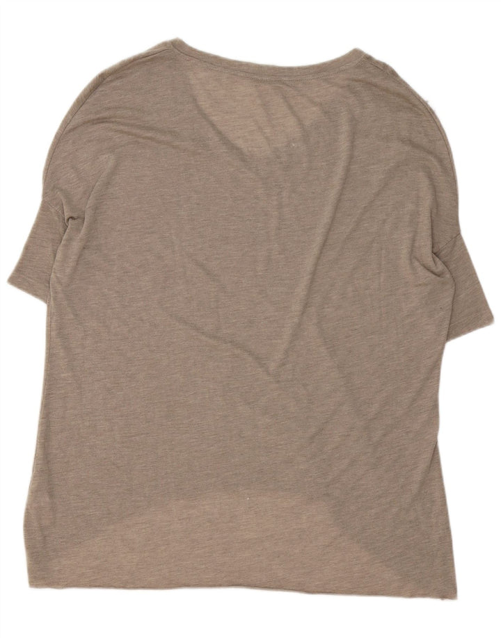 Damska koszulka oversize Zara Top UK 10 Small Beżowy poliester