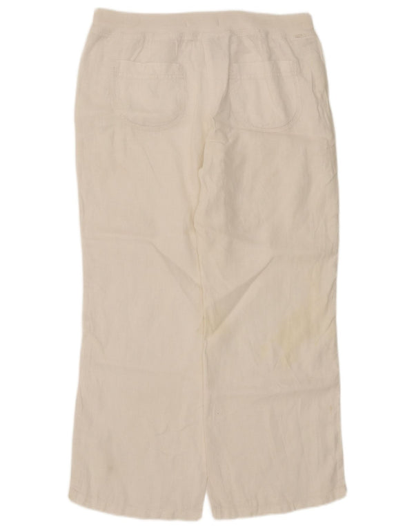 Marks & Spencer Damskie spodnie codzienne z szerokimi nogawkami UK 10 Small W34 L28 Białe