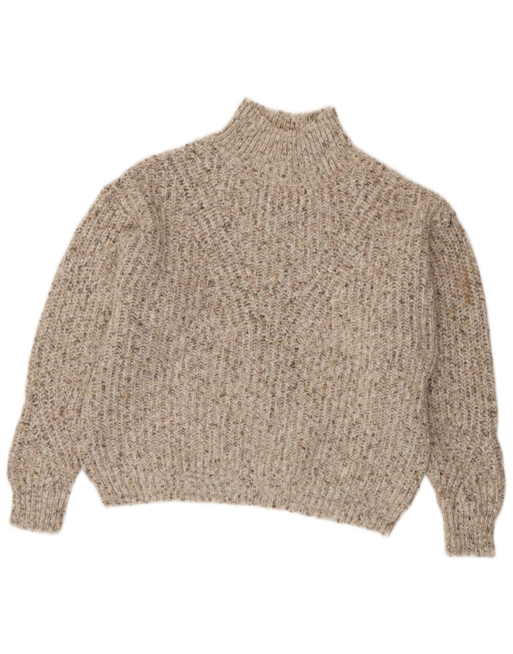 Marks & Spencer Damski sweter z golfem, UK 14, średni beż