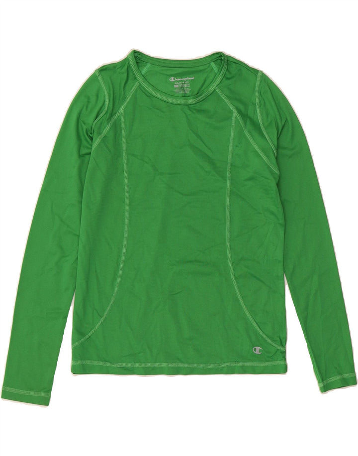 CHAMPION Boys Top Long Sleeve 10-11 Years XS  Green Vintage Champion and Second-Hand Champion from Messina Hembry 