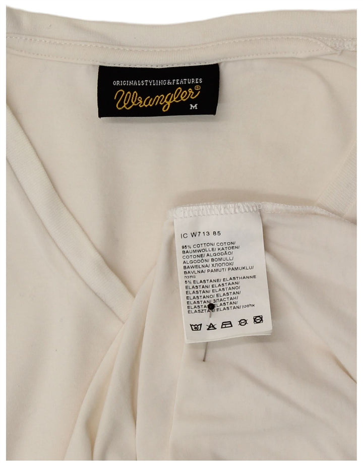 Top damski Wrangler z długim rękawem UK 12, średni biały, bawełniany