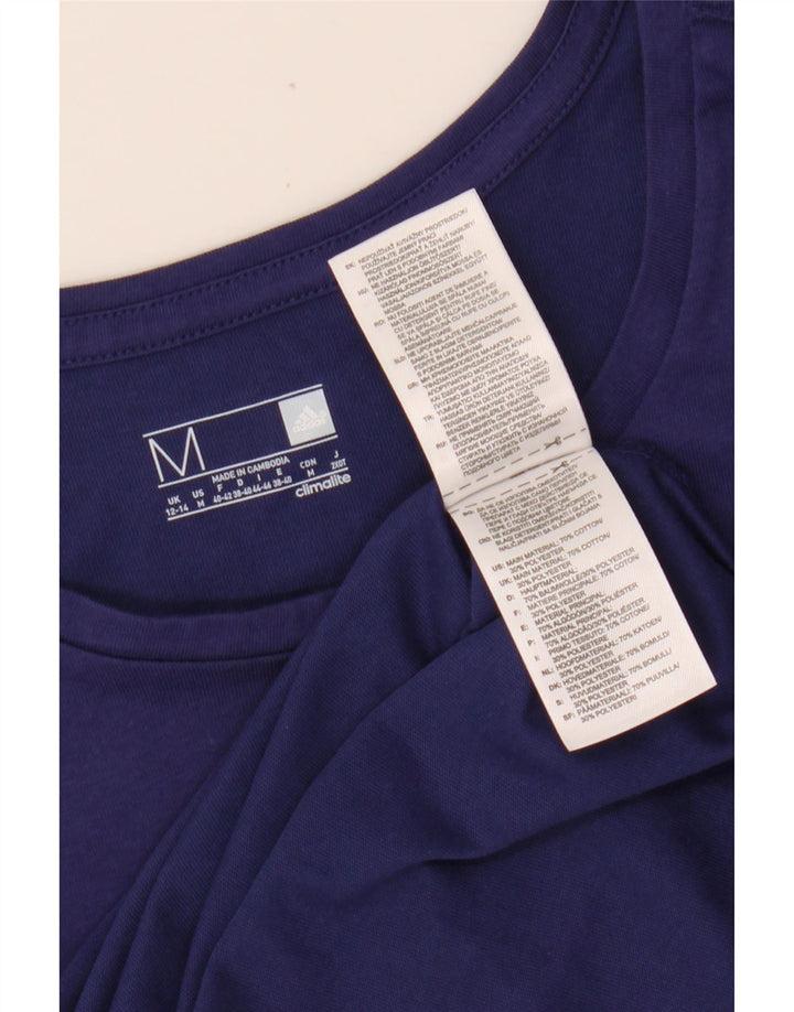 Damska koszulka ADIDAS Climalite Graphic Top UK 12/14 Średni granat