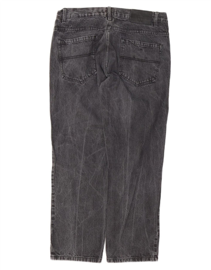 Męskie proste dżinsy Pierre Cardin W34 L28 Szara bawełna