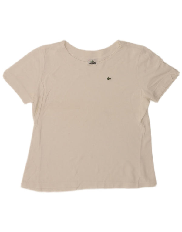 T-shirt damski Lacoste, rozmiar 46 XL, biała bawełna