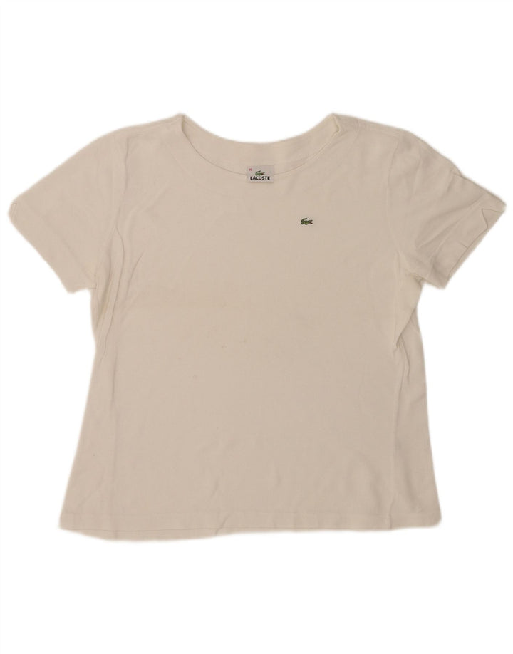 T-shirt damski Lacoste, rozmiar 46 XL, biała bawełna