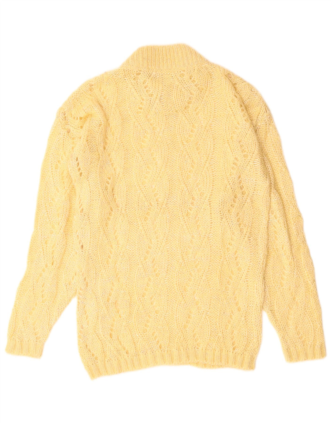 Sweter damski VINTAGE z golfem UK 10 Small Beige