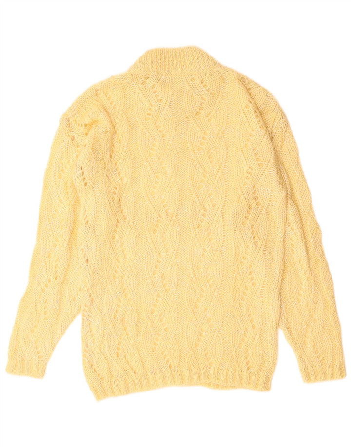 Sweter damski VINTAGE z golfem UK 10 Small Beige