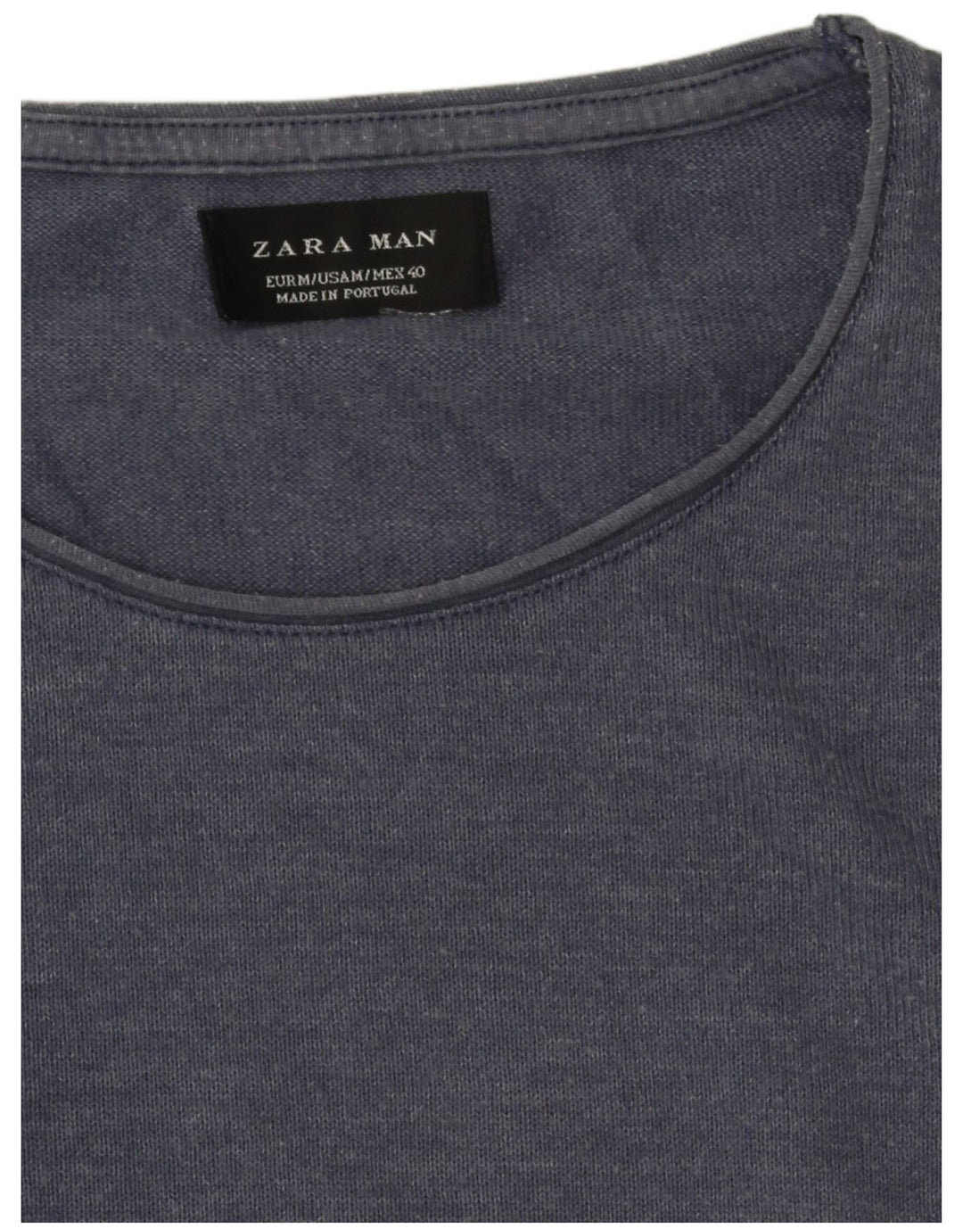T-shirt męski Zara, średni, granatowy