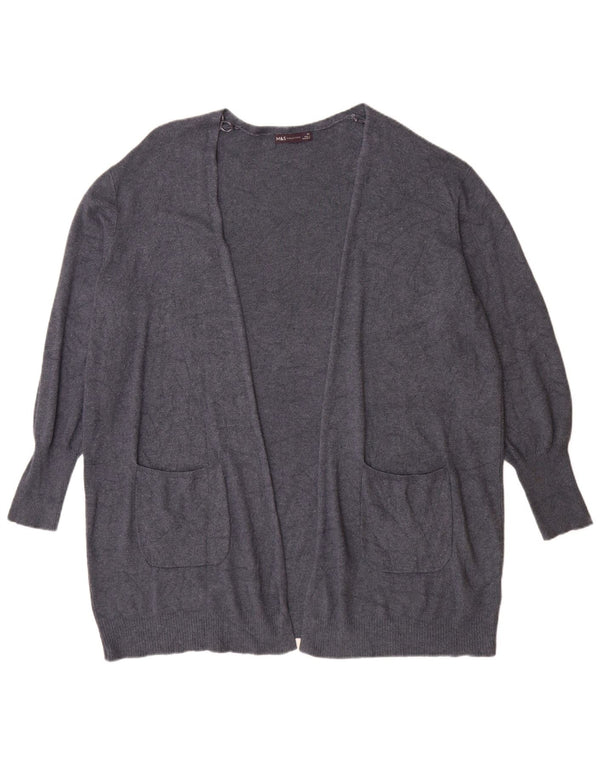 Marks & Spencer Womens Longline Cardigan Sweater UK 18 XL Navy Blue