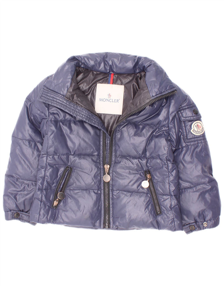 Kurtka wyściełana dla chłopców Moncler 18-24 miesiące Granatowy poliamid