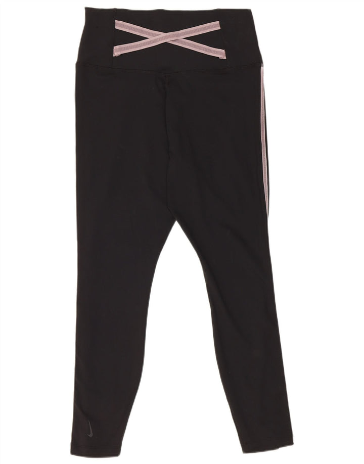 Legginsy damskie Nike UK 14, duże, czarne, poliestrowe
