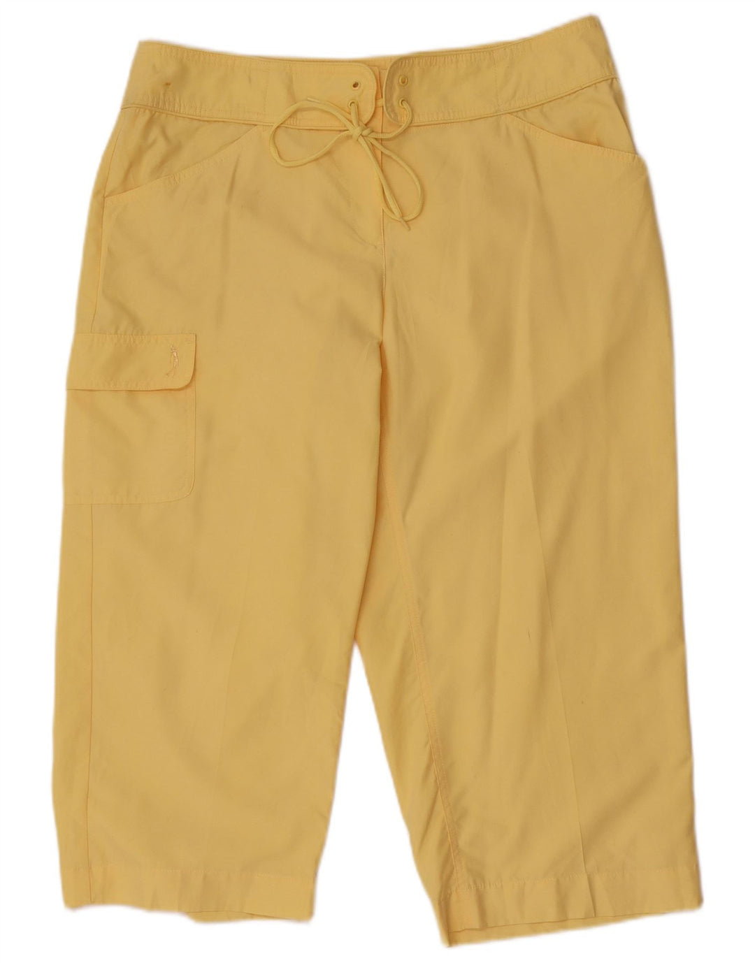 Damskie spodnie Capri Cargo Izod US 12 Large W34 L22 Żółty poliester