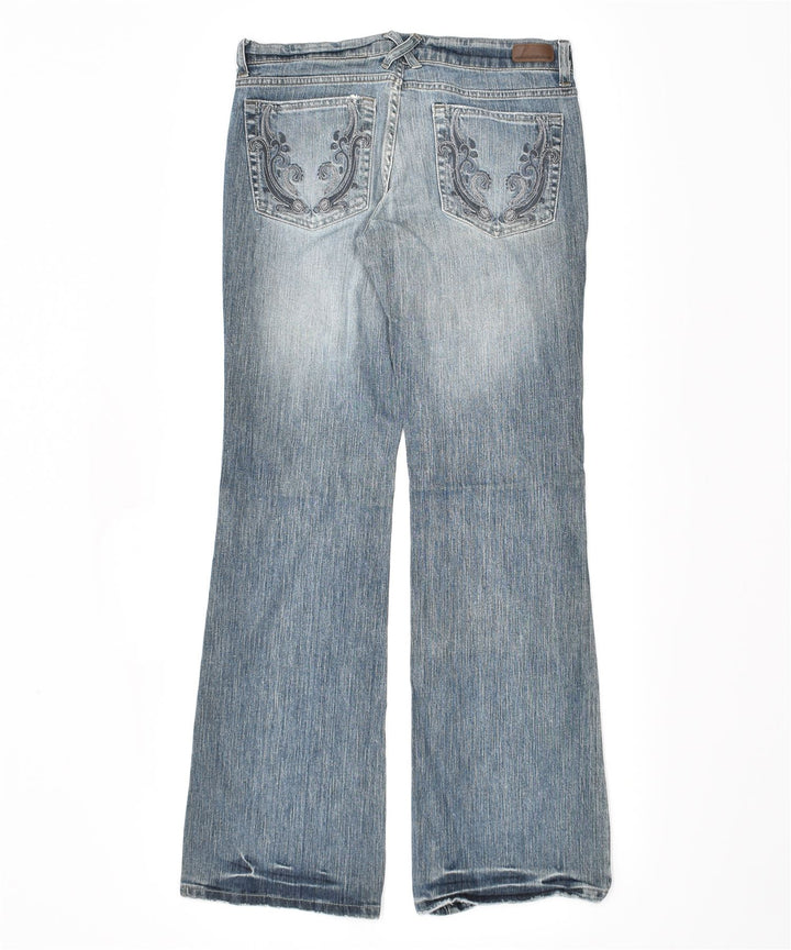 DKNY Damskie jeansy rozkloszowane Time Square US 9 Large W32 L33 Niebieskie bawełniane