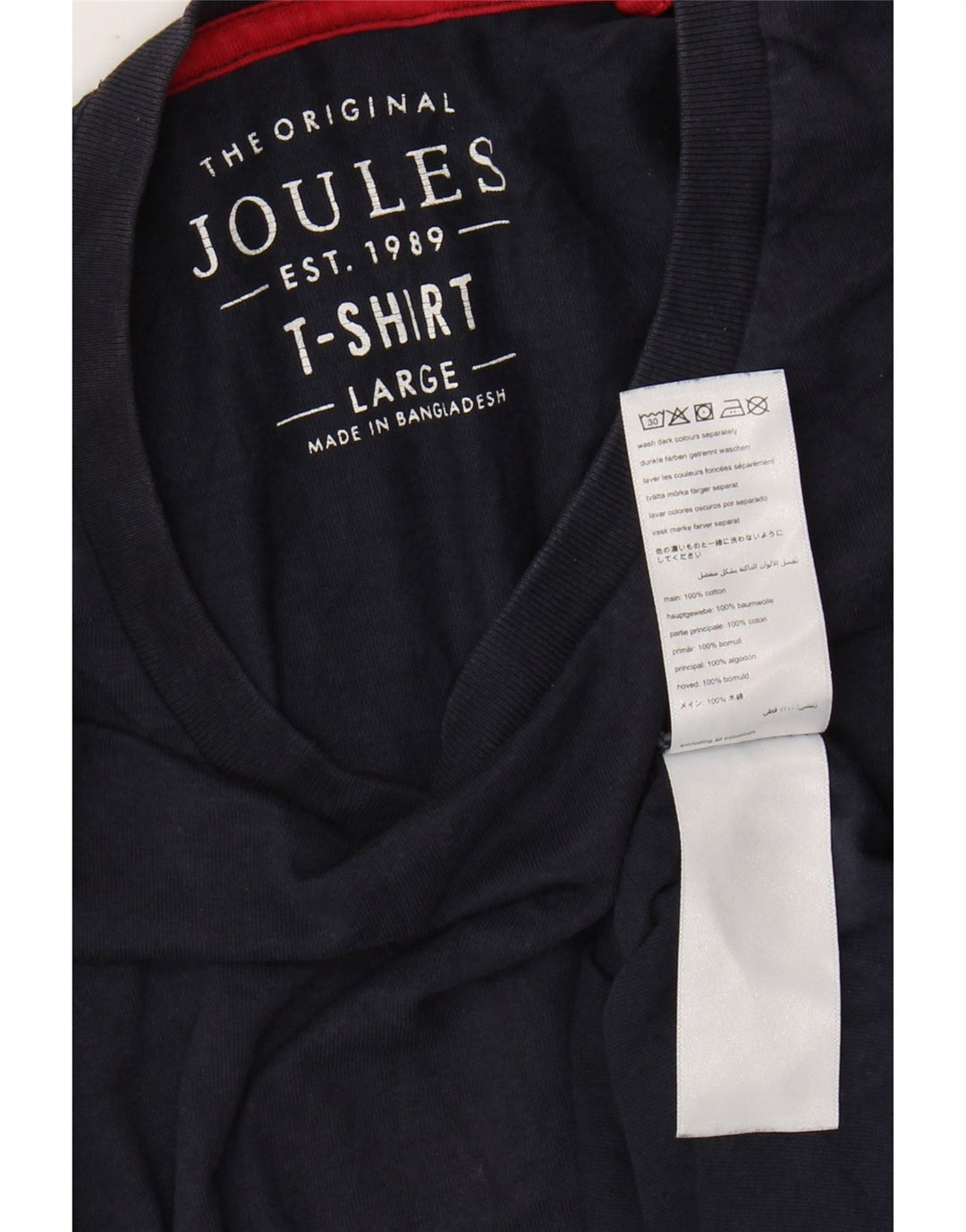 T-shirt męski JOULES, duży, bawełniany, granatowy