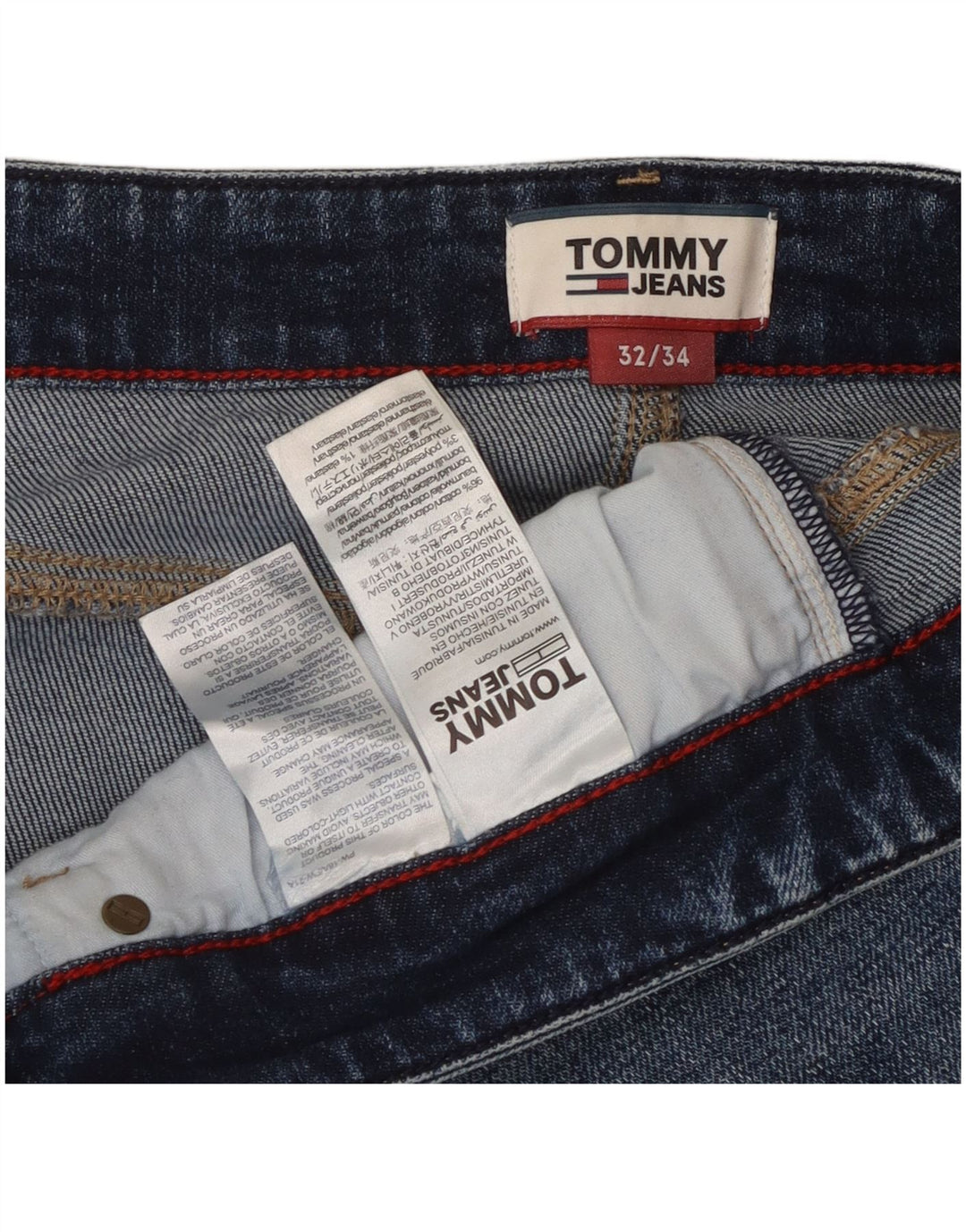 Męskie jeansy slim fit Tommy Hilfiger W32 L31 Niebieskie bawełniane