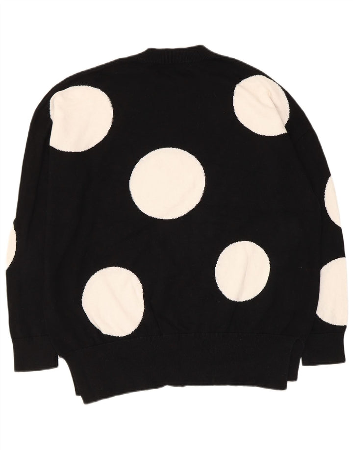 Damski sweter z okrągłym dekoltem French Connection UK 10 Small Black Spotted
