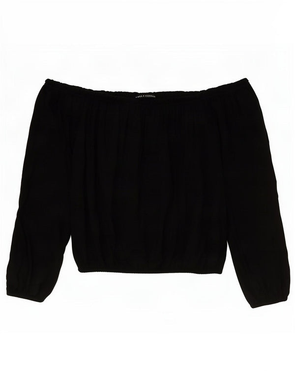 Damski top Brandy Melville z odkrytymi ramionami, UK 14, średni czarny, bawełniany
