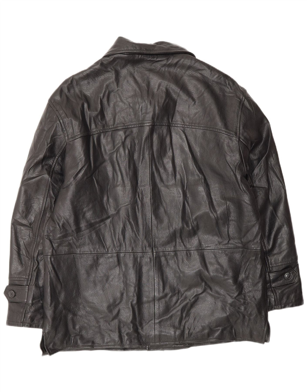 Męska kurtka skórzana VINTAGE IT 52 XL Czarna skóra