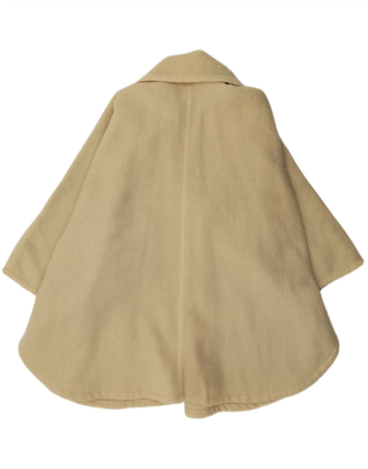 Vintage damski płaszcz oversize IT 44 średniej beżowej wełny