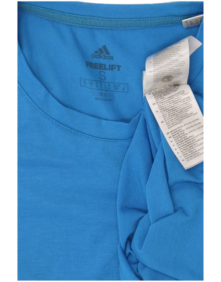 ADIDAS Mens Climalite T-Shirt Top Small Blue Polyester