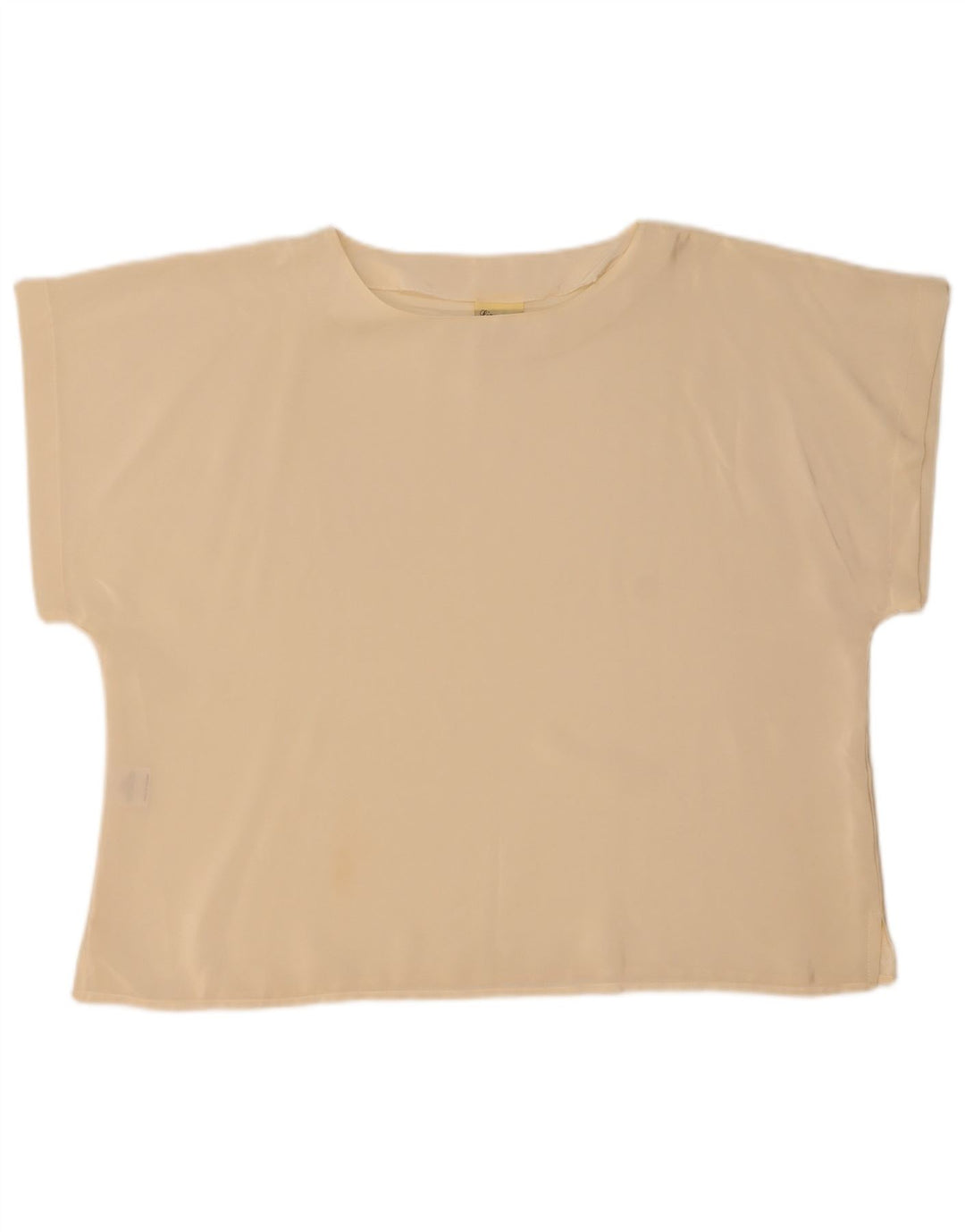 T-shirt damski w stylu vintage Top UK 22 2XL Off White Poliester