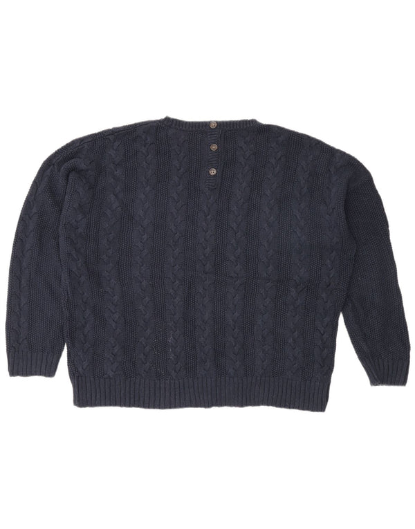 Damski sweter Marks & Spencer z okrągłym dekoltem, UK 22 3XL, granatowy