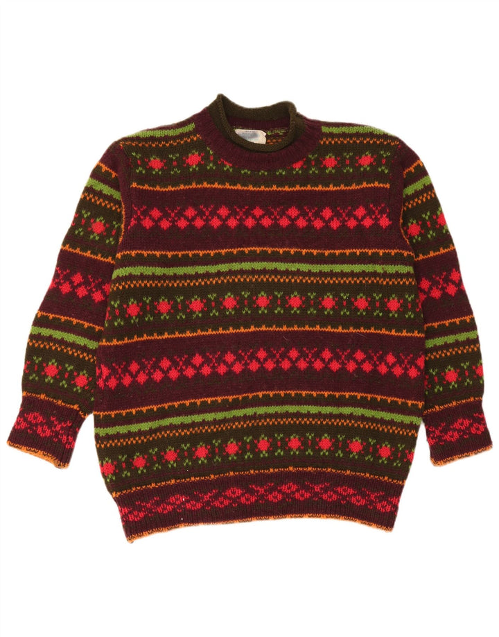 Męski sweter z golfem Benetton IT 48, średni, wielokolorowy