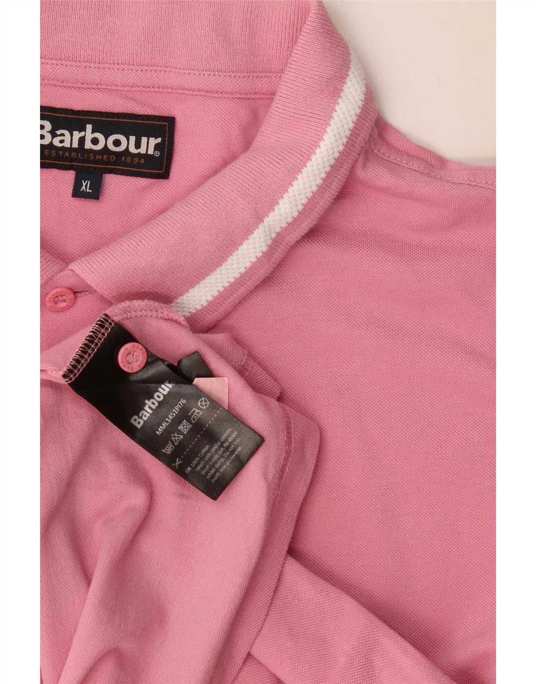Męska koszulka polo Barbour XL, różowa, bawełniana