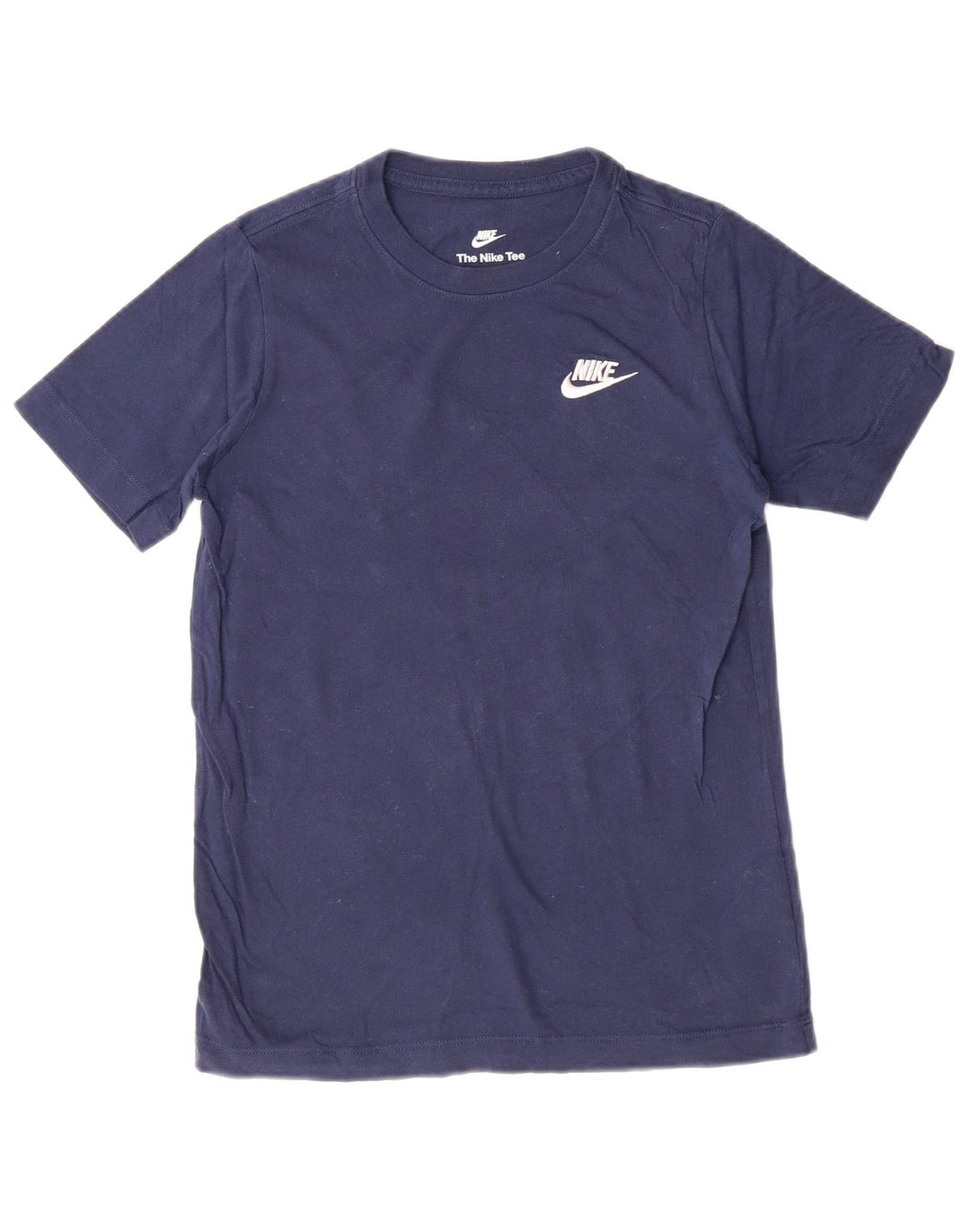 NIKE Boys T-Shirt Top 10-11 Years Medium Navy Blue Cotton