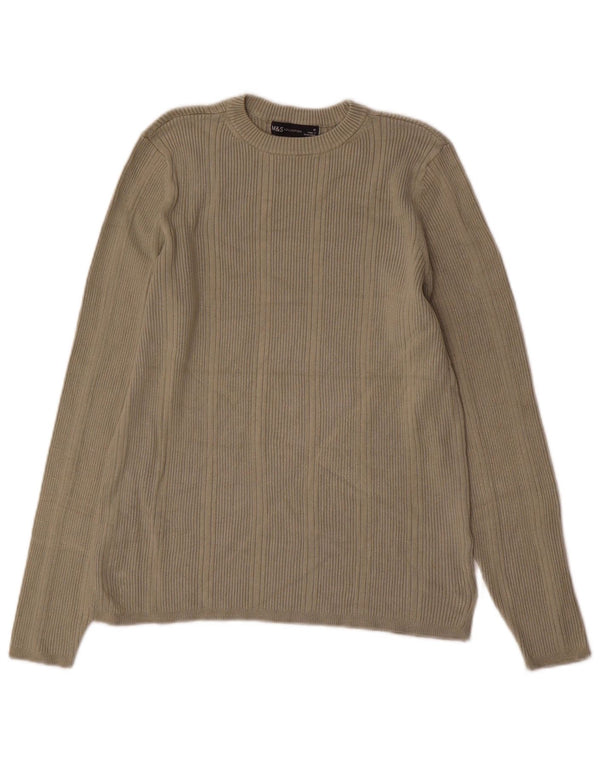 Marks & Spencer Damski top z długim rękawem, UK 16, duży, wiskoza khaki