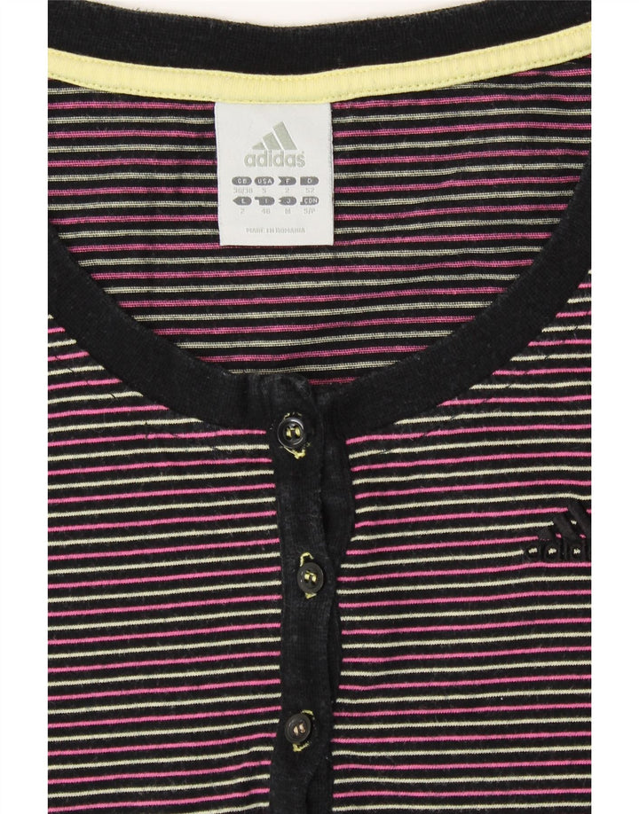 Damska koszulka ADIDAS Top UK 8/10, mała, wielokolorowa, bawełniana w paski