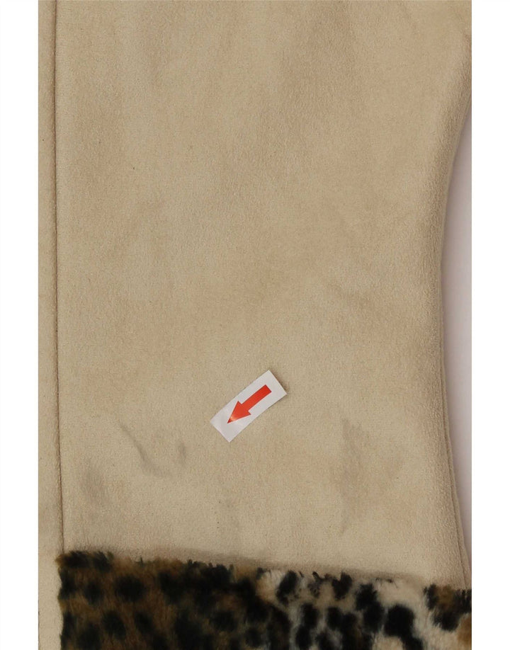 David Barry – damska marynarka zapinana na 4 guziki UK 12 Medium Beige Animal Print