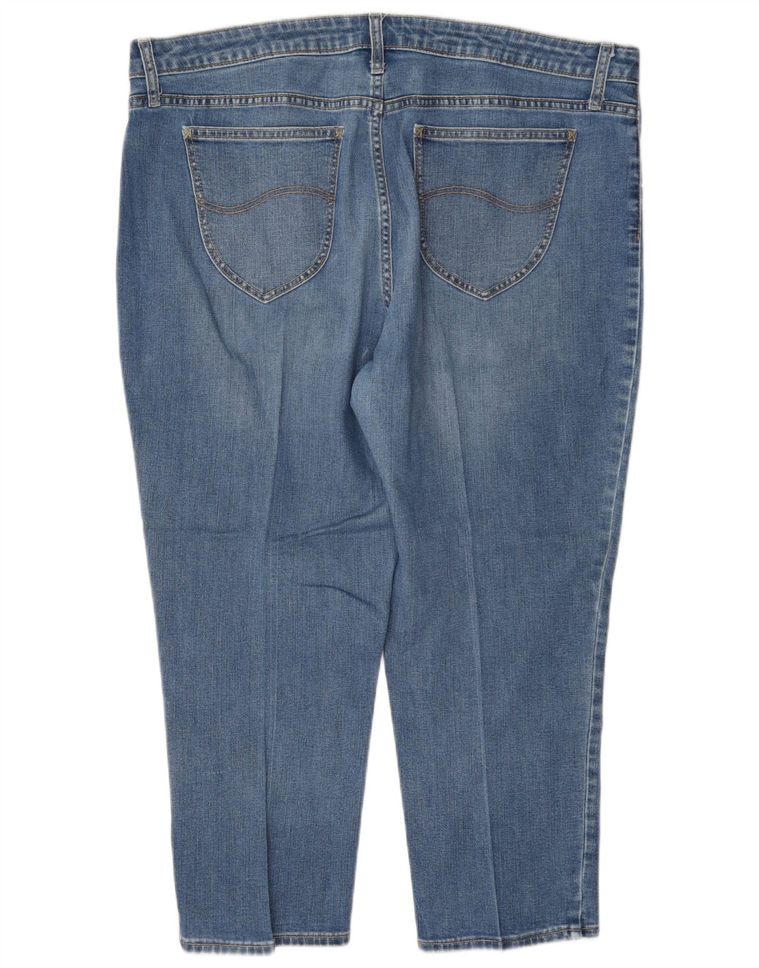 Damskie jeansy Lee Raiders Mid Rise Capri W38 L23 Niebieskie