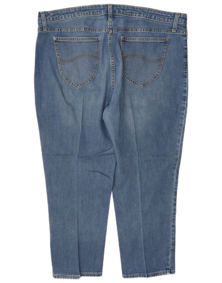 Damskie jeansy Lee Raiders Mid Rise Capri W38 L23 Niebieskie