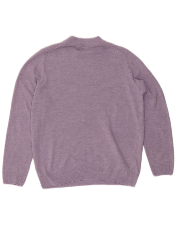 Marks & Spencer Damski sweter z okrągłym dekoltem, UK 16, duży fioletowy