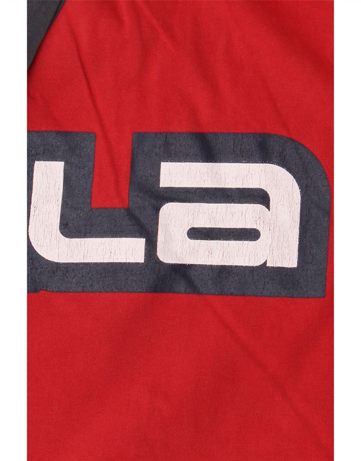 Męska koszulka z grafiką Fila Top XL w kolorze czerwonym