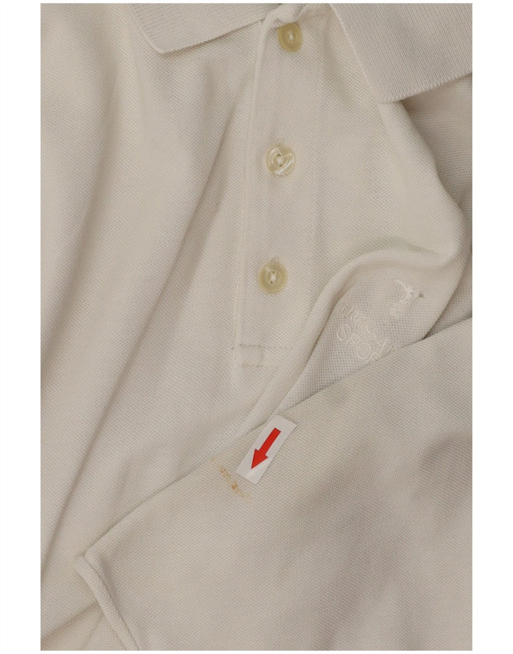 Męska koszulka polo TRUSSARDI XL, biała, bawełniana
