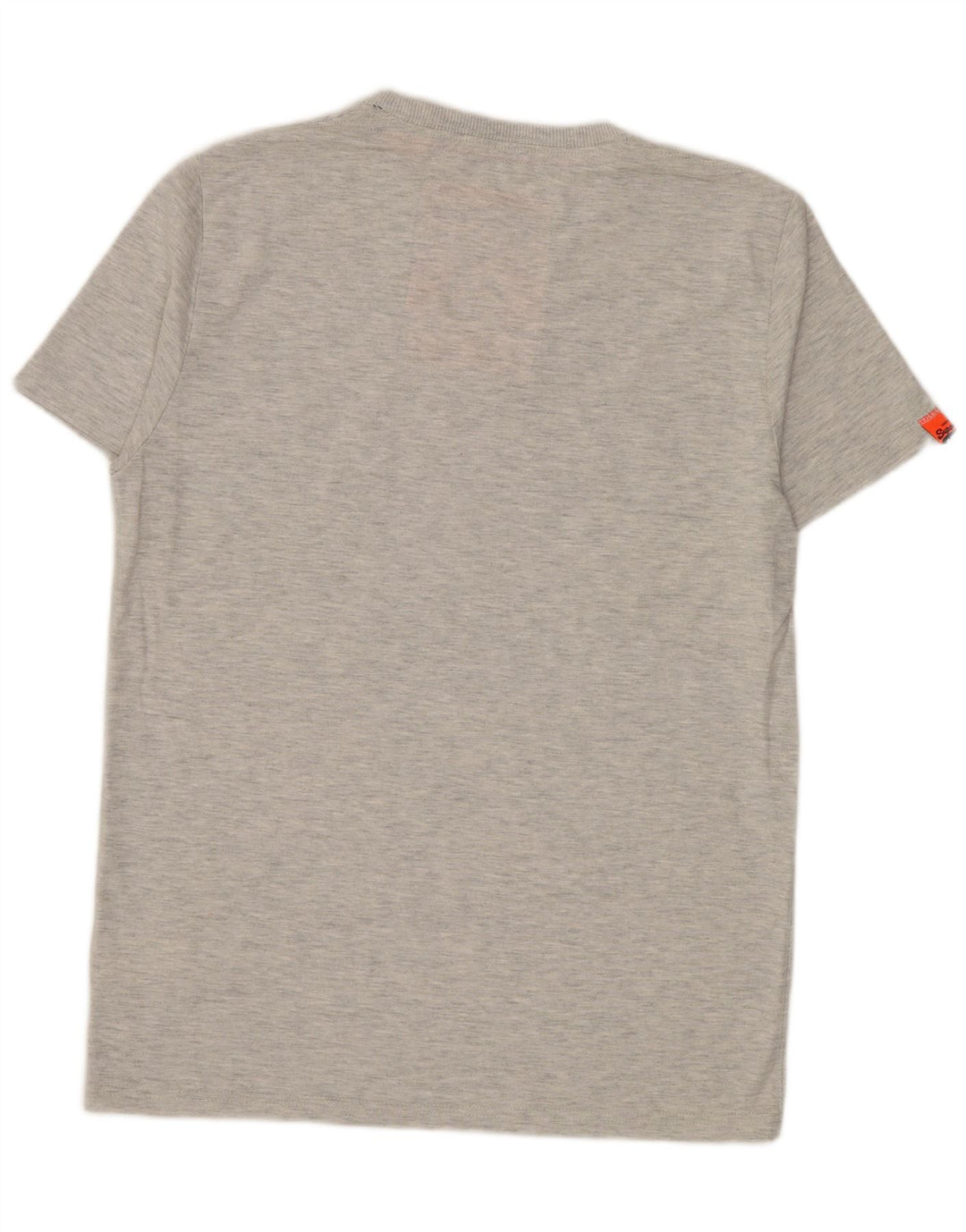 Męski T-shirt z grafiką Superdry, duży, szary, bawełniany