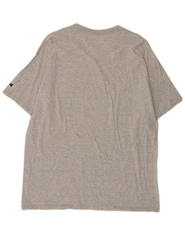 Męski T-shirt z grafiką Champion Rice University, rozmiar XL, szara bawełna